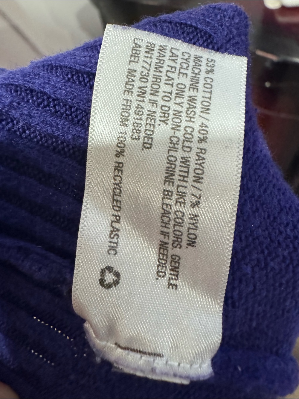 Merona Purple Crewneck Sweater with Fair Isle Pattern - Picture 5 of 6